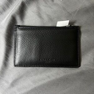 Coach Black Leather Card Holder